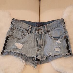 Kendall & Kylie Light Blue Distressed Jean Shorts